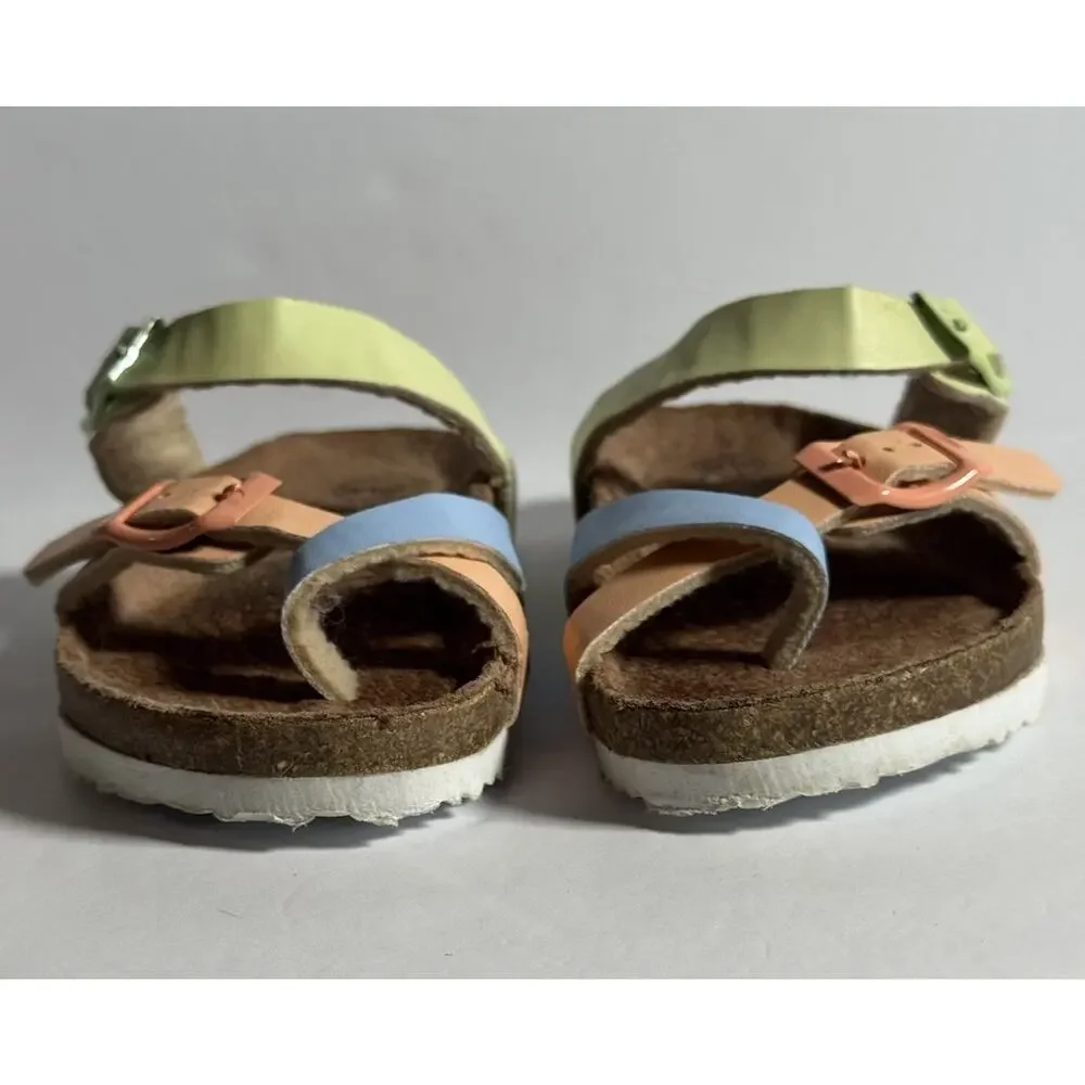 Lily & Dan Toddler Girls Size 9/10 Multicolor Buckle Strappy Sandals